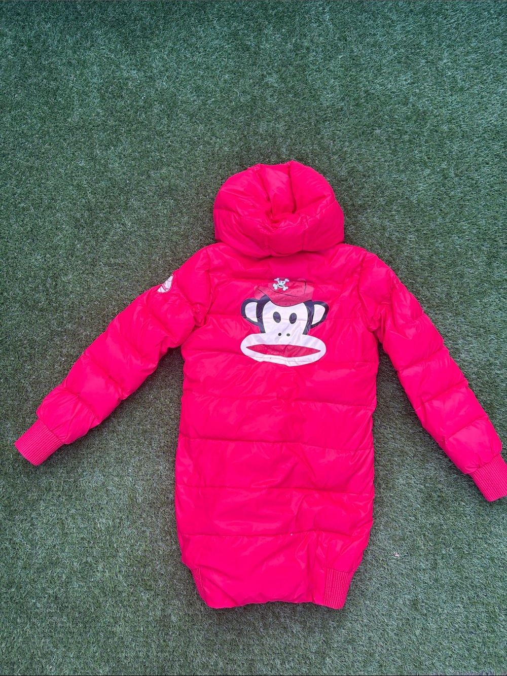 ❤️ Paul Frank Girls Youth Red Puffer Hooded Coat - S (Length 31 in)